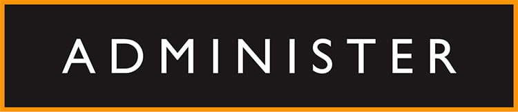 The logo of Administer.